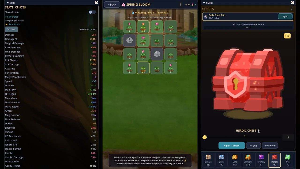Spring Bloom — event-minigame variety.